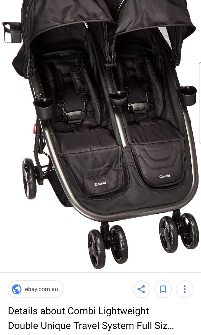 combi fold n go double stroller