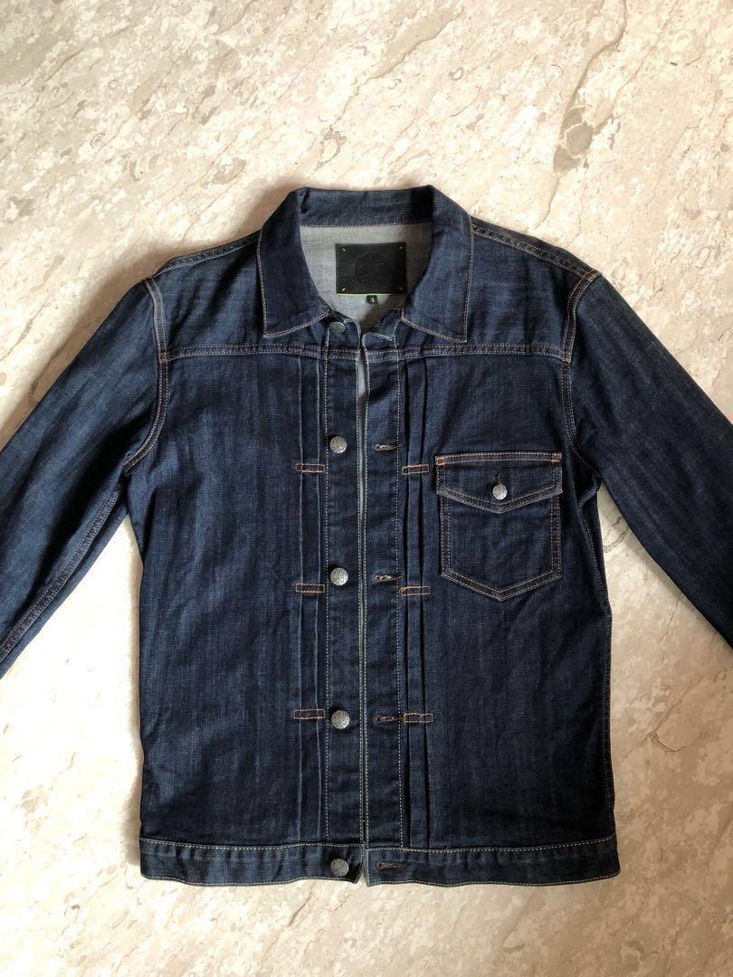 pretty green denim jacket