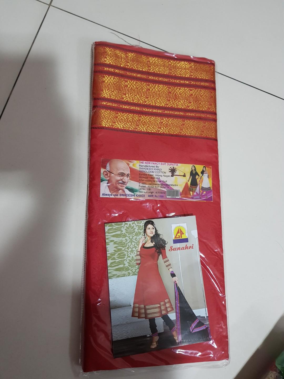Khadi suit dupatta clearance lot no 3081
