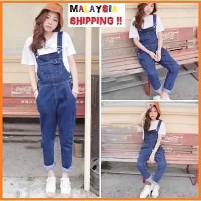 Denim Jumpsuit for Girls (Korean Style), Women's Fashion, Dresses & Sets,  Jumpsuits on Carousell