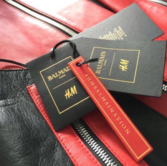 Red leather jacket h&m online