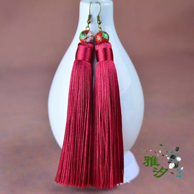 Chinese tassel hotsell earrings