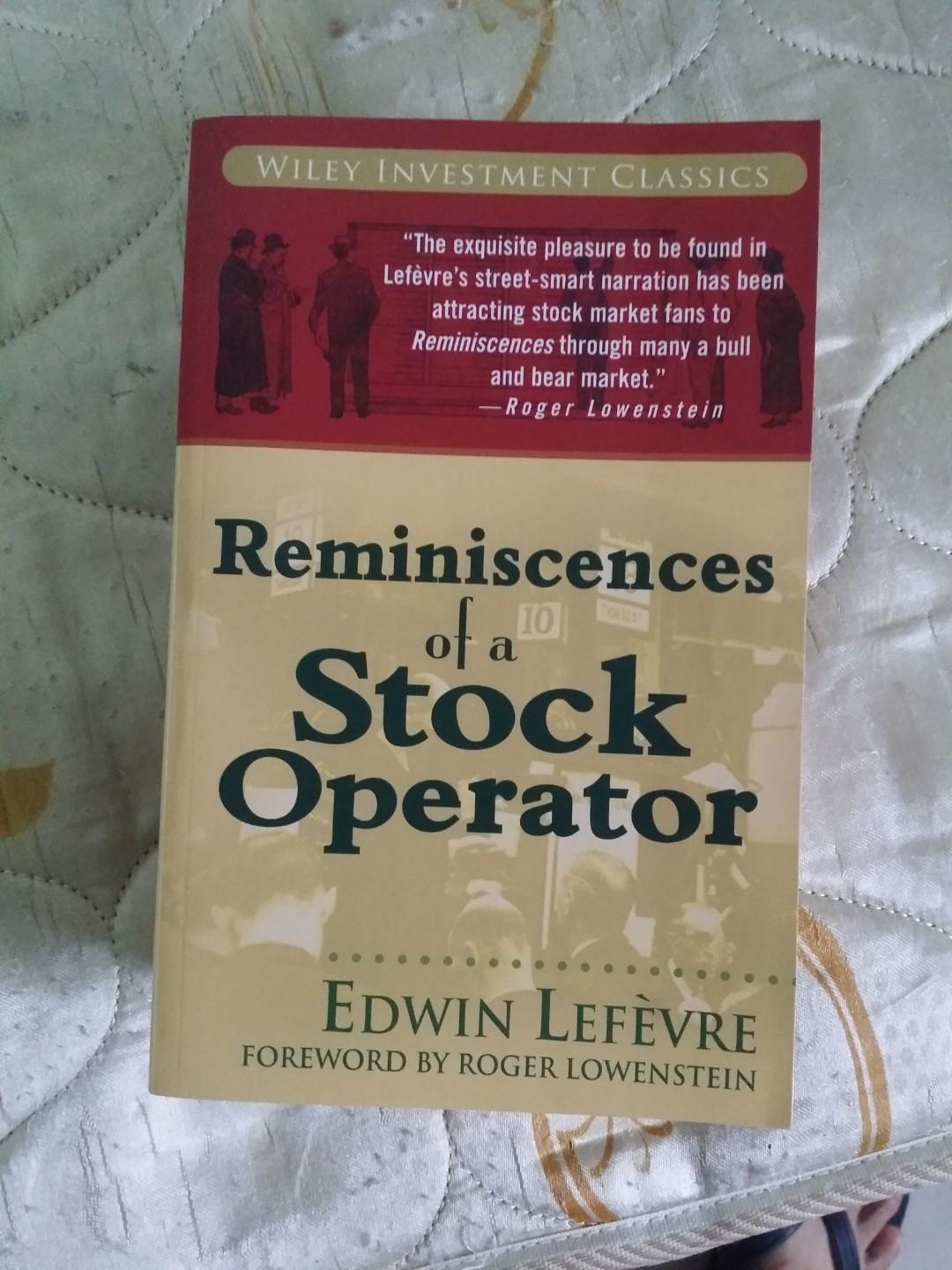 Reminiscences Of A Stock Operator By Edwin Lefevre Books
