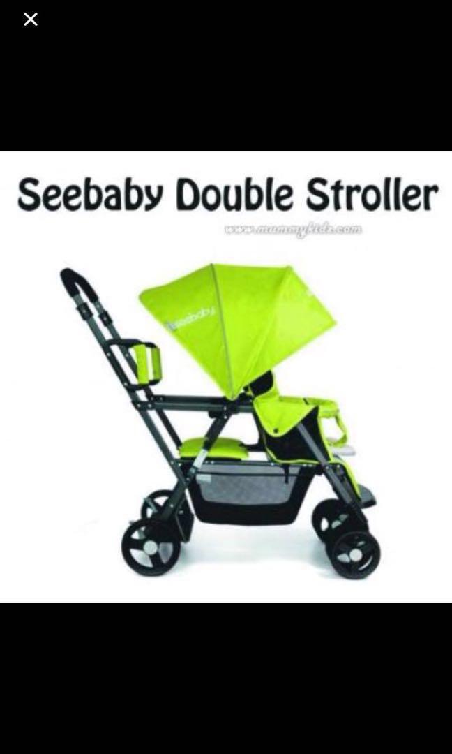 rear facing twin stroller
