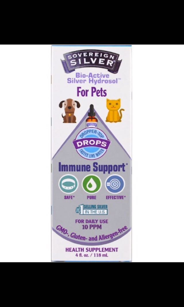 Sovereign Silver Bio Active Silver Hydrosol For Pets Immune Support Drops Alternative For Colloidal Silver 118 Ml Pet Supplies For Cats Health Grooming On Carousell