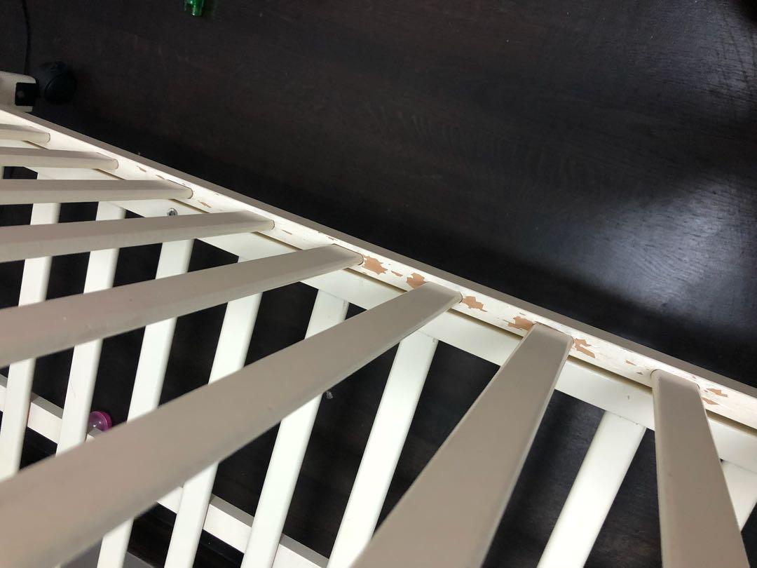 Used Ivory White Sturdy Baby Cot, Babies & Kids, Baby Nursery & Kids