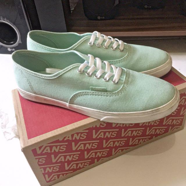 vans authentic lo pro green