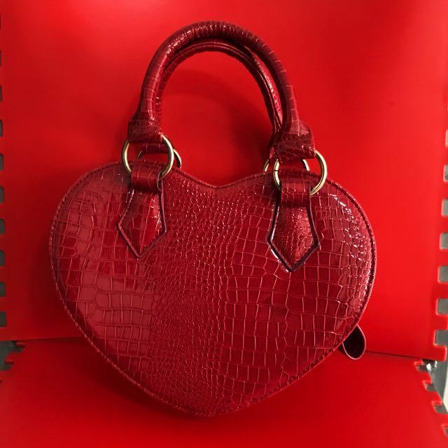 Vivienne Westwood Inspired Heart Shaped Sling Bag, Women's Fashion