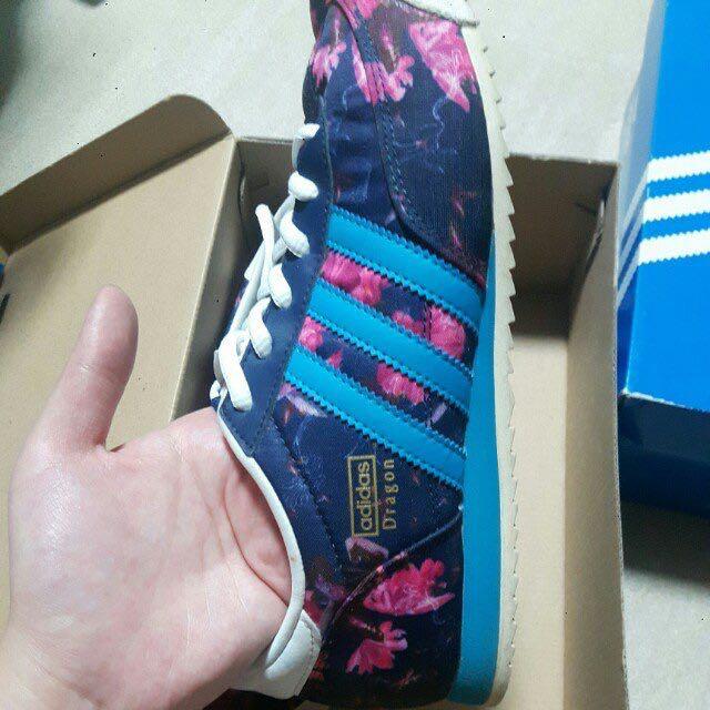 Adidas Dragon Floral J Women s Fashion Footwear Sneakers on