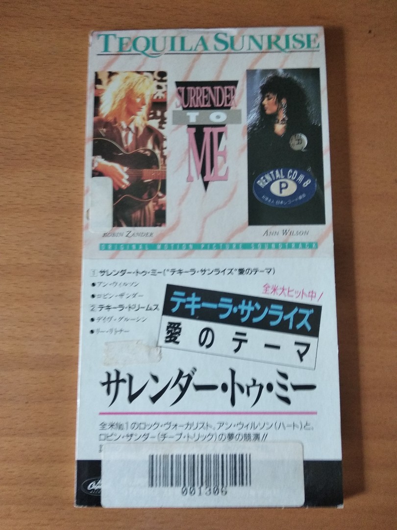Ann Wilson Robin Zander Tequila Sunrise Mini Cd Single Japan Music Media Cds Dvds Other Media On Carousell