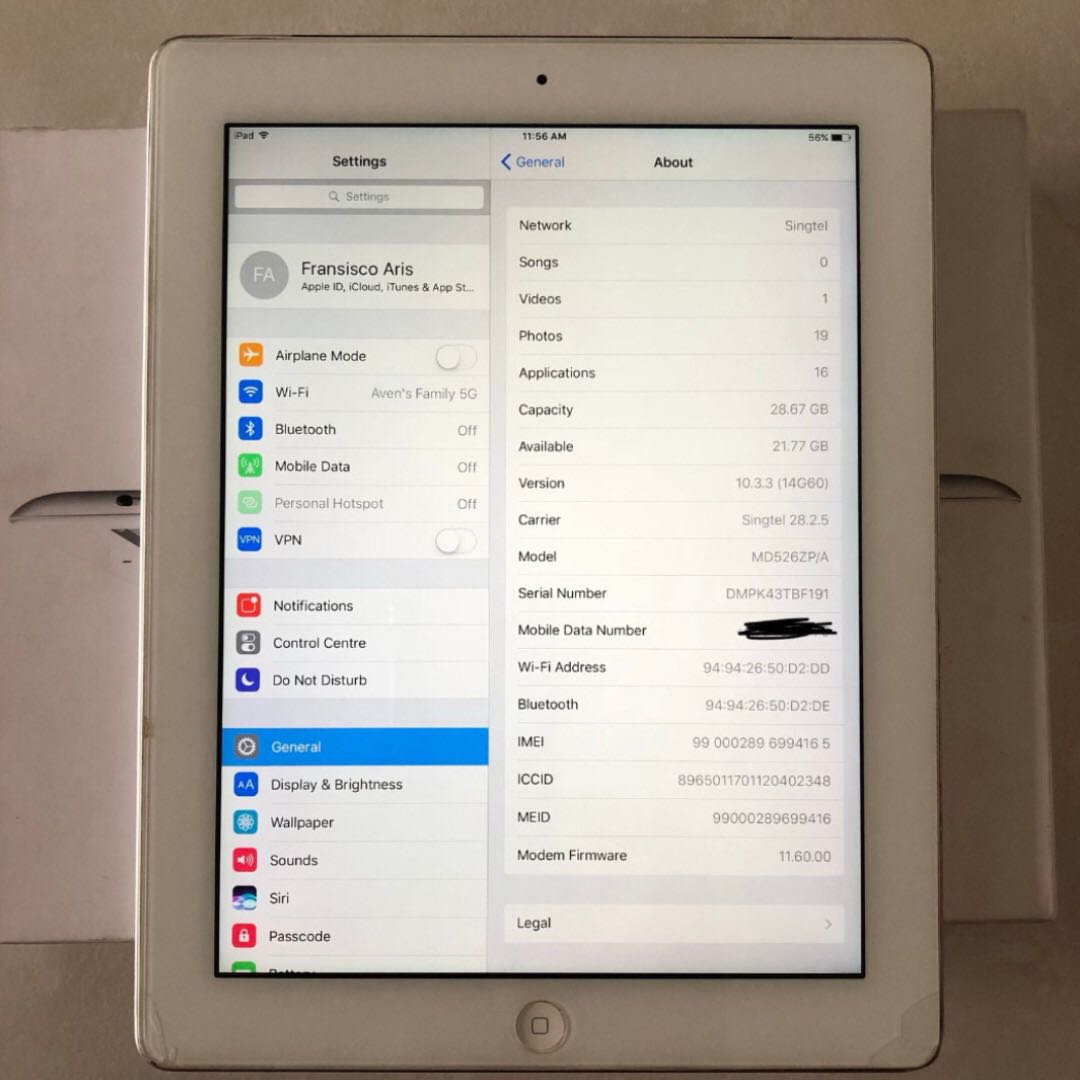 Apple Ipad 4 With Wi Fi Cellular 32gb Md526zp A Mobile Phones Gadgets Tablets Ipad On Carousell
