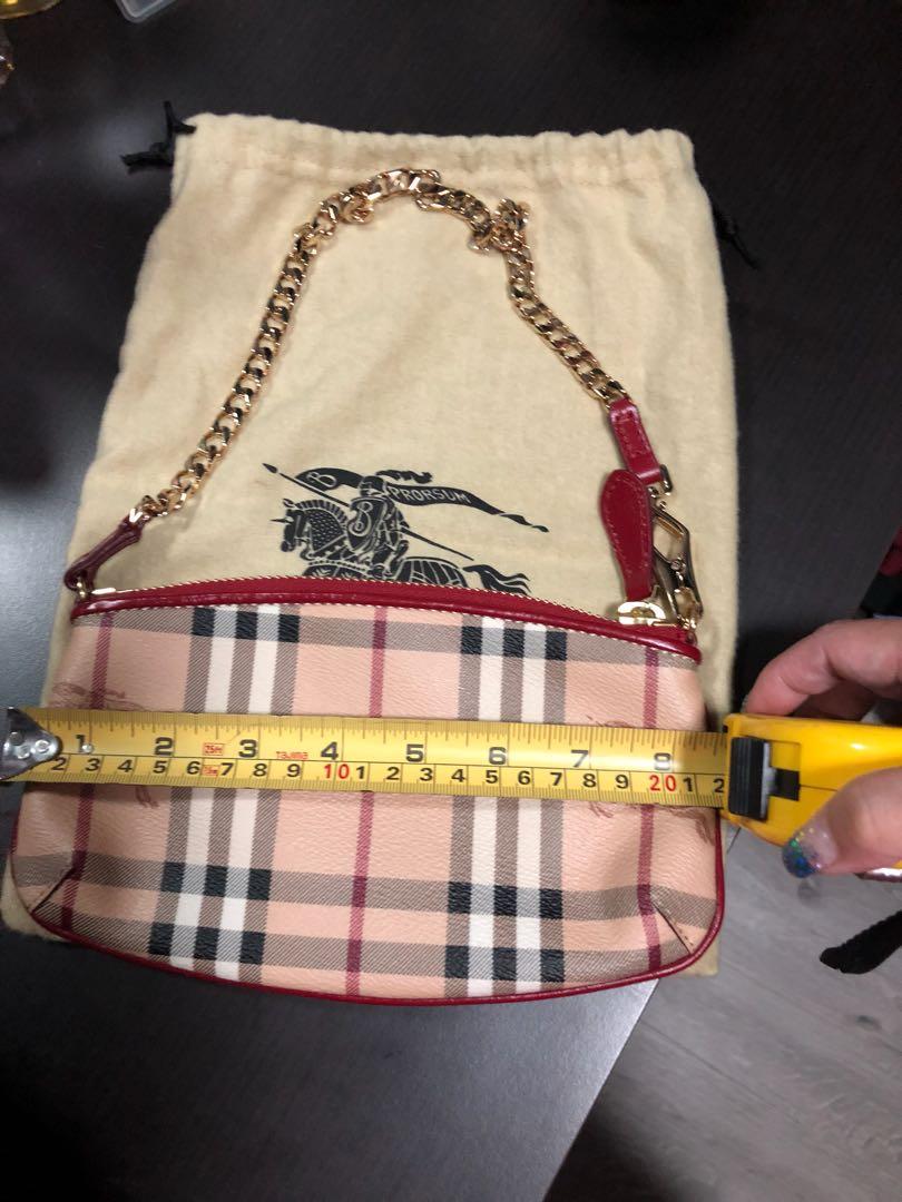 Authentic Burberry pouch clutch with detachable short chain Luxury Bags Wallets on Carousell