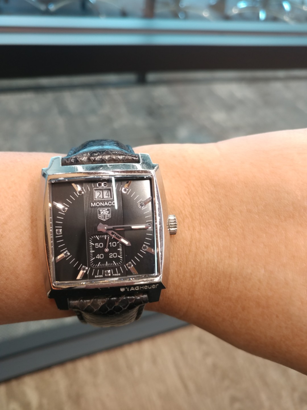 Tag heuer monaco diamond on sale
