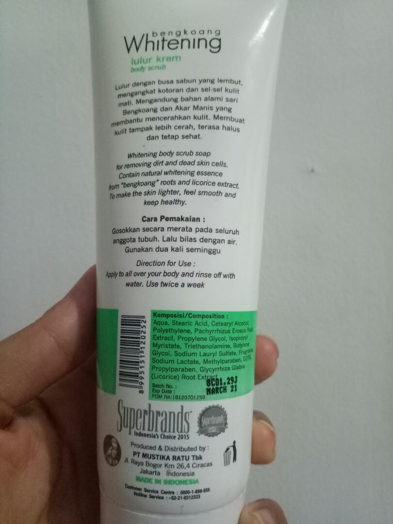 Body Scrub Bengkoang Mustika Ratu Kesehatan Kecantikan Kulit Sabun Tubuh Di Carousell