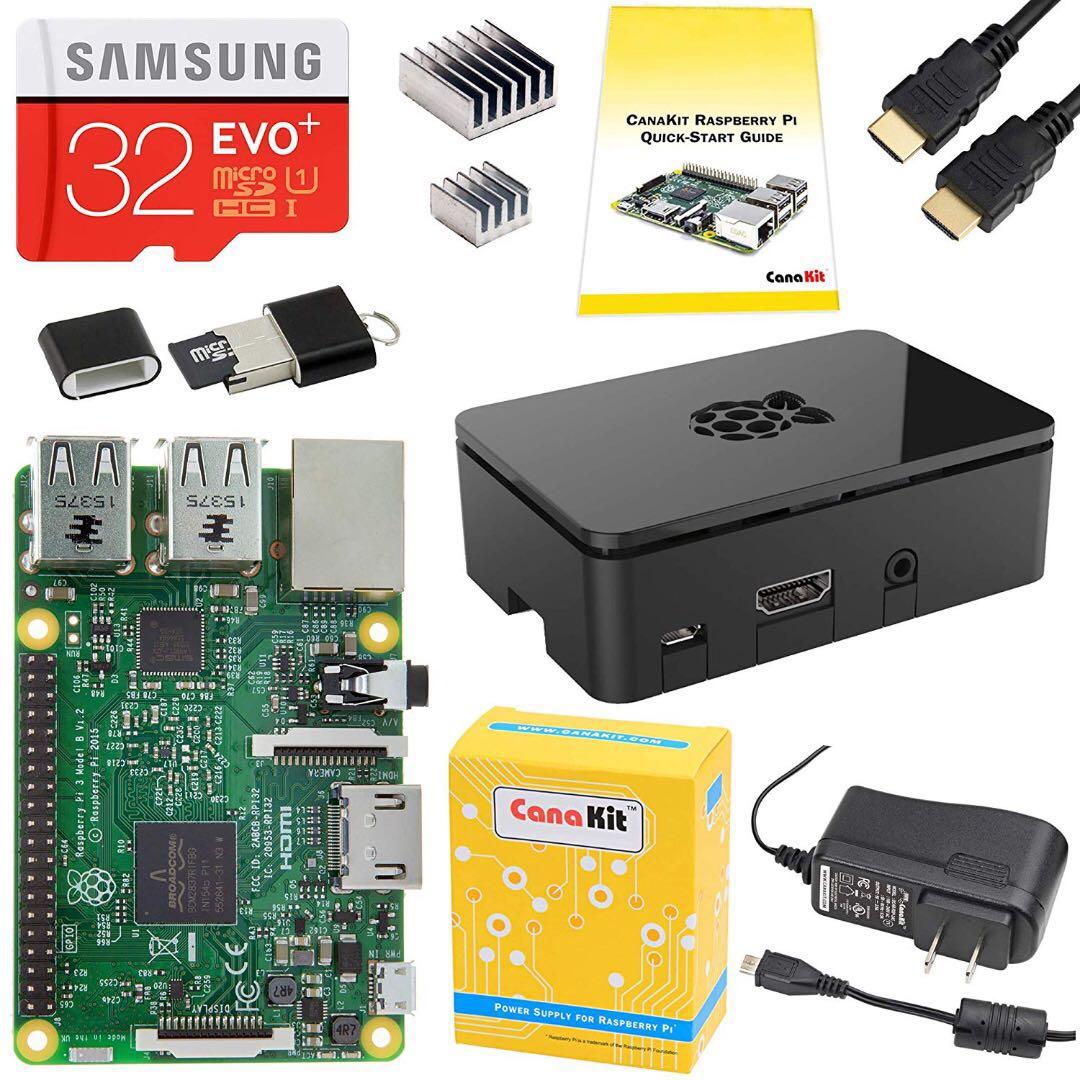 Canakit Raspberry Pi 3 B B Plus Starter Kit 32 Gb Evo Edition Premium Black Case Electronics Computers Others On Carousell
