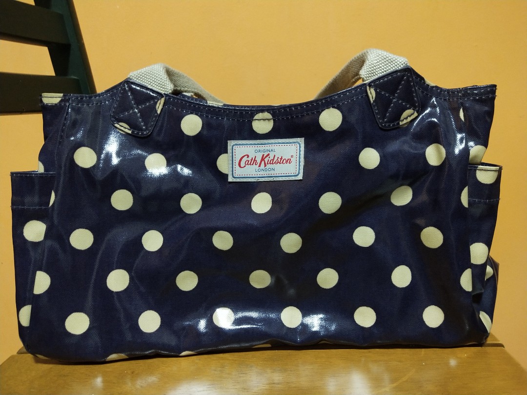 cath kidston blue polka dot bag