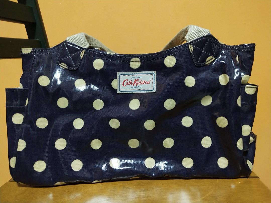 Cath kidston blue top polka dot bag