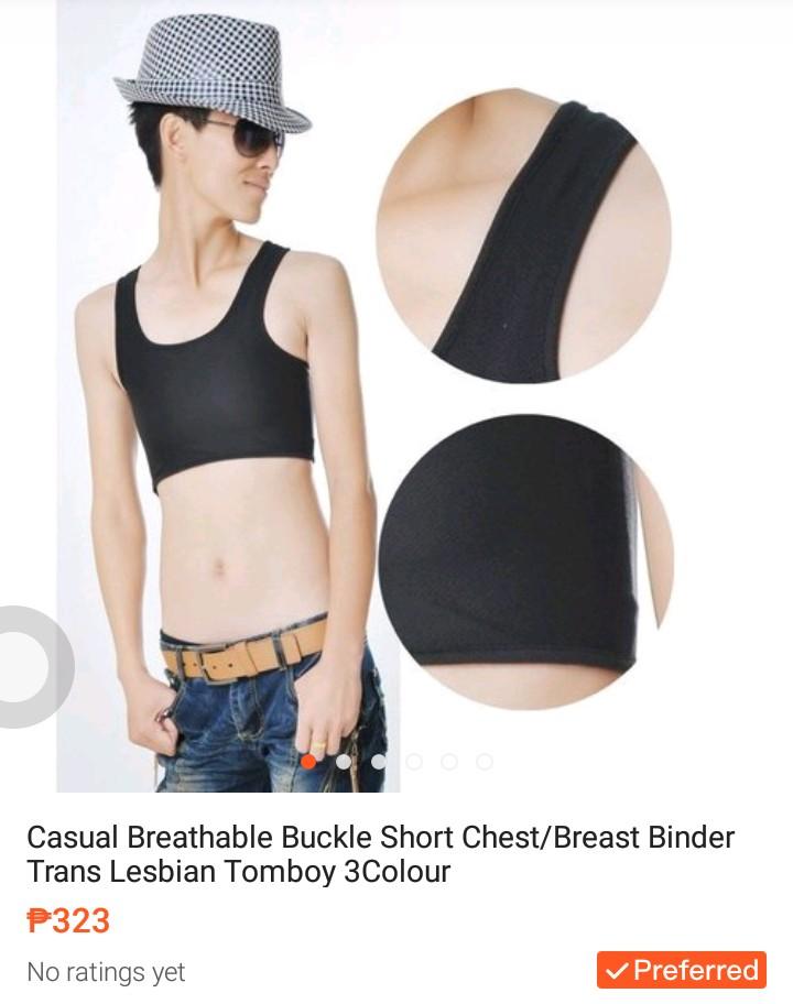 Fashion Chest Binder Les Casual Breathable Buckle Short Chest