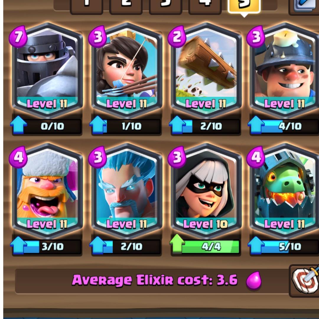 Clash Royale Account With All Legendary Cards And All Cards Toys