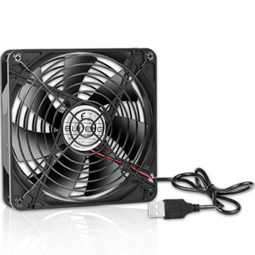 ELUTENG Desk Fan 80x80mm Cooling Radiator USB Fans 50CFM 1000RPM USB