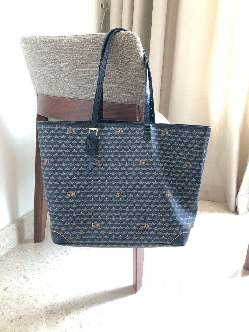 Daily battle leather tote Fauré Le Page Blue in Leather - 32545377