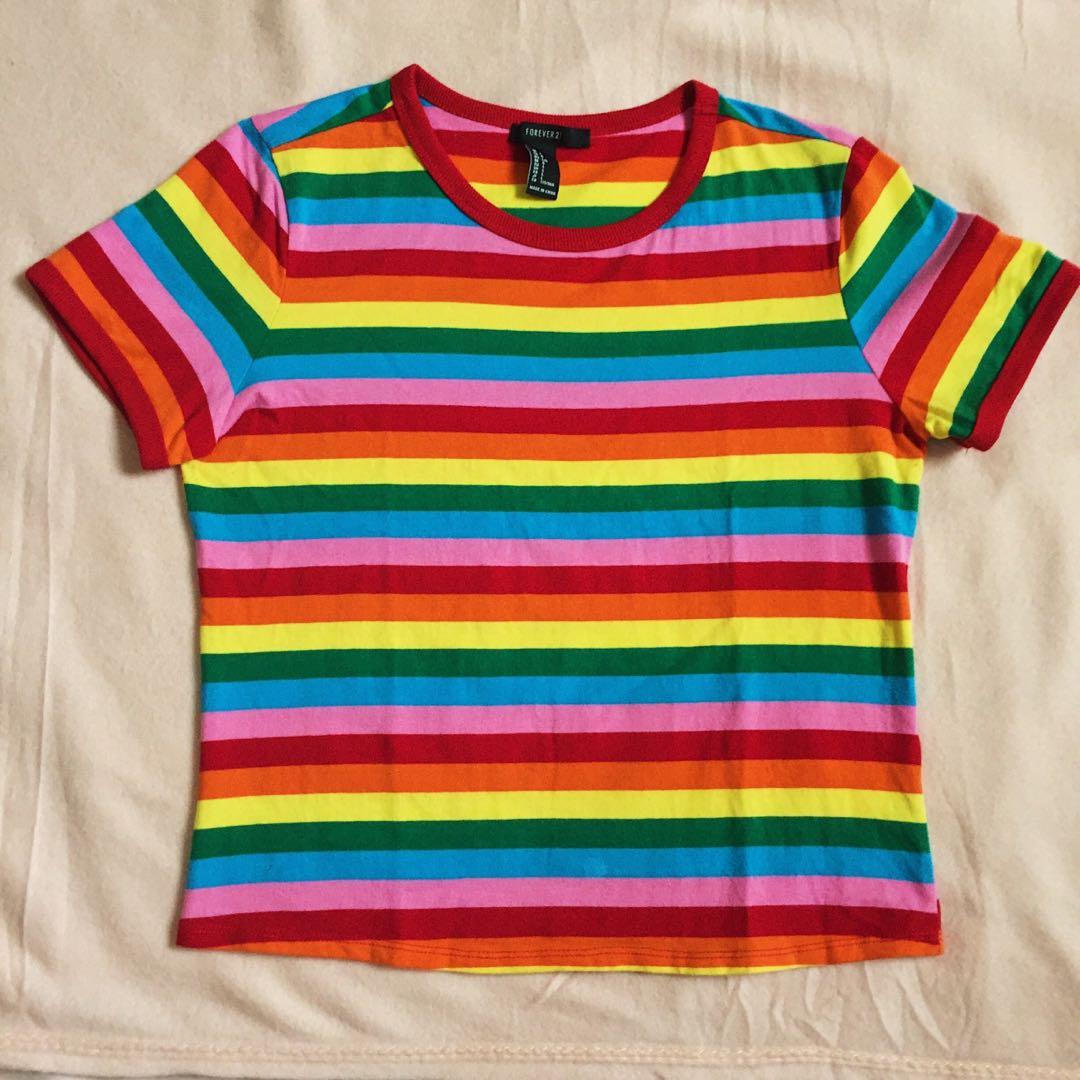 Forever 21 Rainbow Top Women s Fashion Tops Sleeveless on Carousell