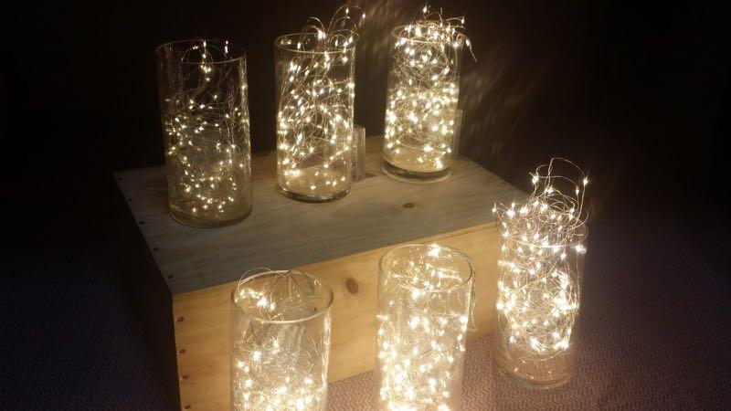 Glass Vase With Fairy Lights Furniture Home Decor Lighting