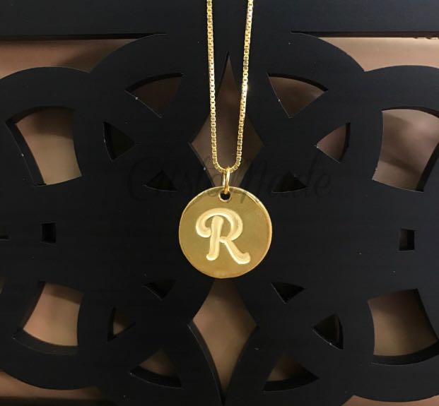 Gold necklace (letters), Women's Fashion, Jewelry & Organizers