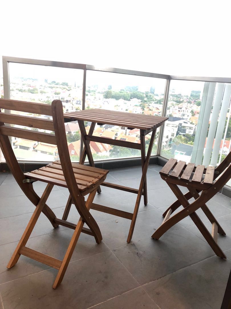Balcony Table Chair Set By Ikea Furniture Tables Chairs On Carousell