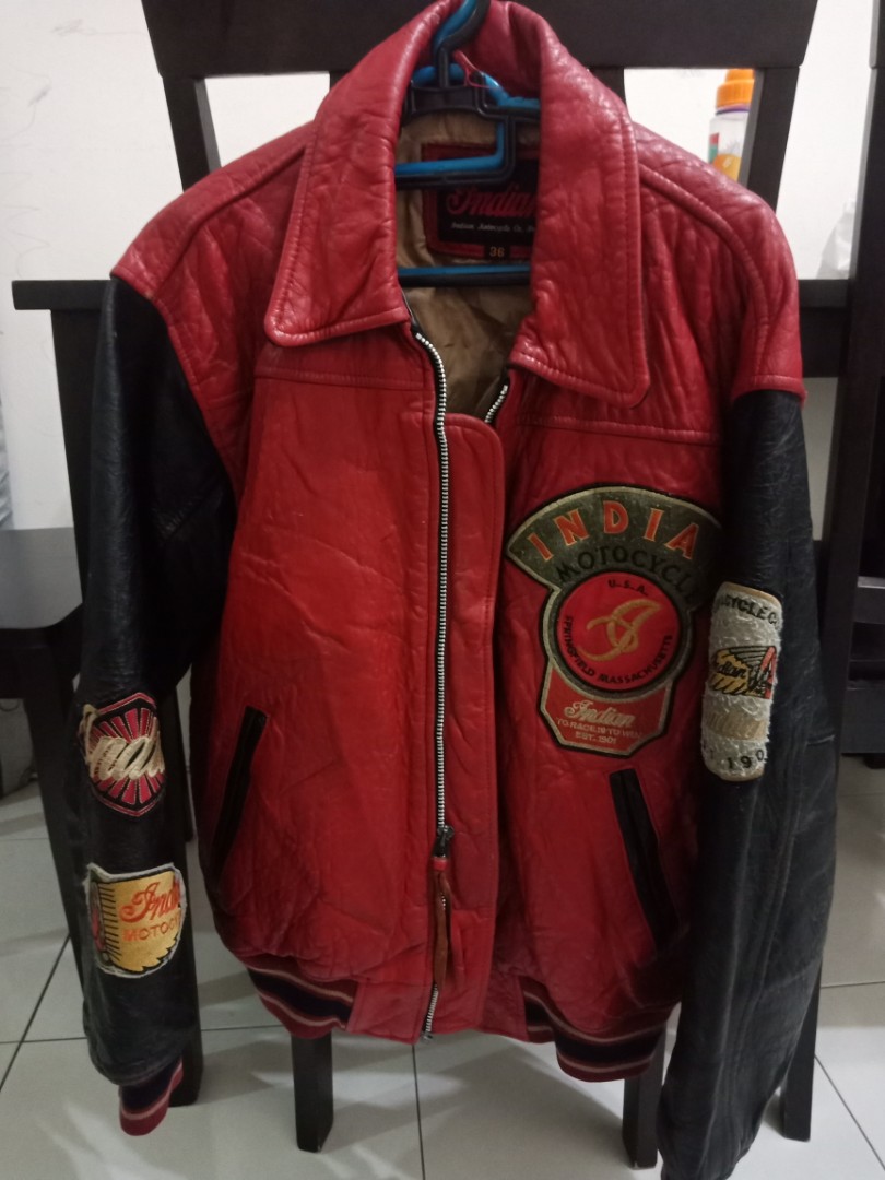 vintage indian motorcycle leather jacket