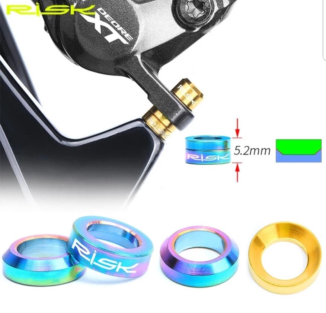 ***InStock = RISK Titanium M6 Concave and Convex Washer Spacer For