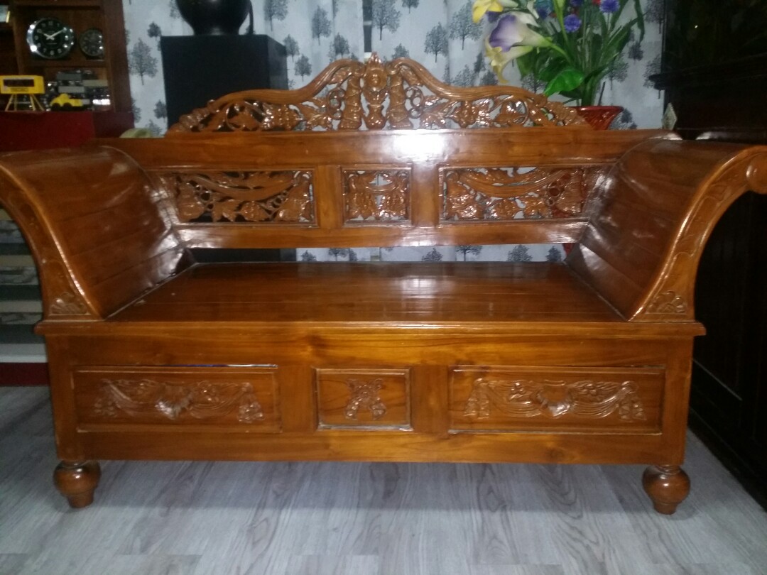 Kerusi Kayu Jati Solid Home Furniture Others On Carousell