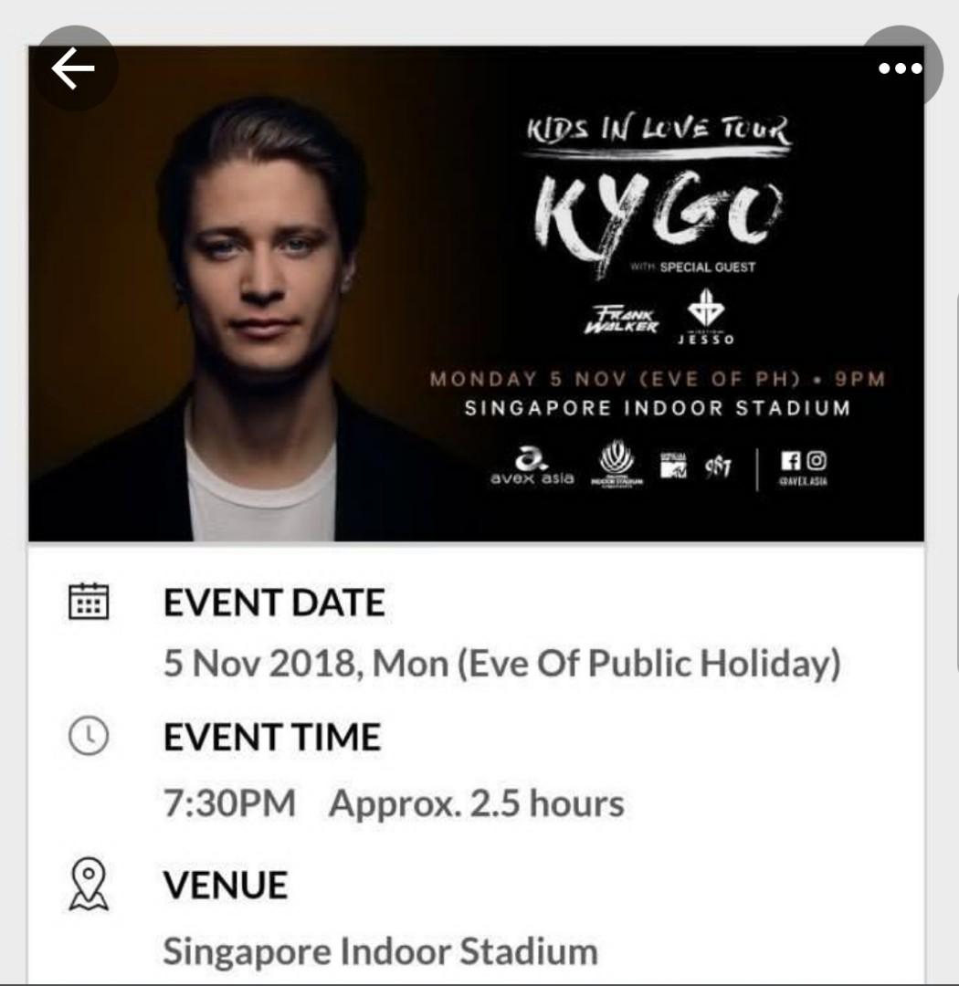 Kygo Kids In Love Ticket, Tickets & Vouchers, Event Tickets on