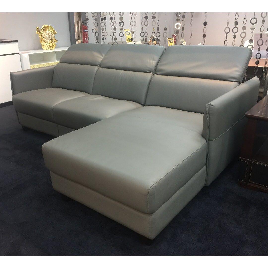 L Shape Thick Leather Sofa Furniture Sofas On Carousell