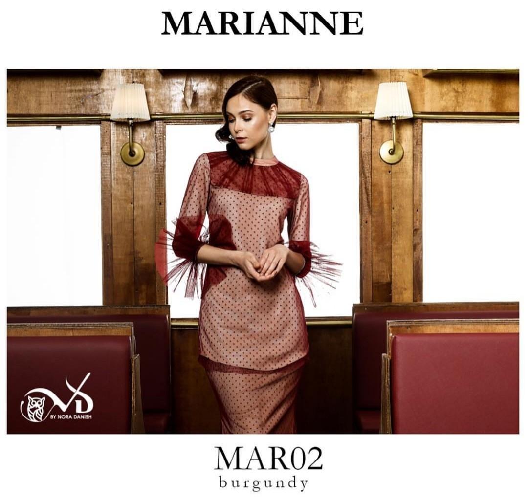 Maroon Kurung By Nora Danish Women S Fashion Muslimah Fashion On Carousell