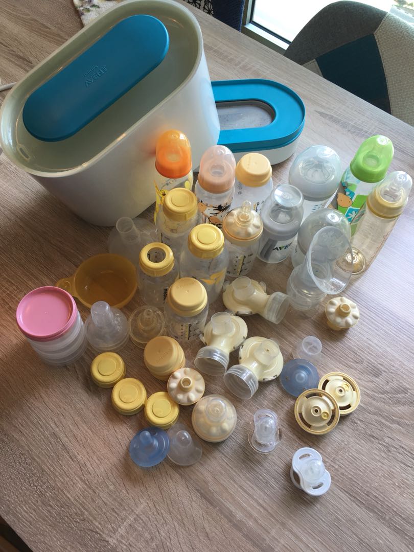 Medela bottles/ Haakaa breastpump/ Philips bottle Sterilizer, Babies