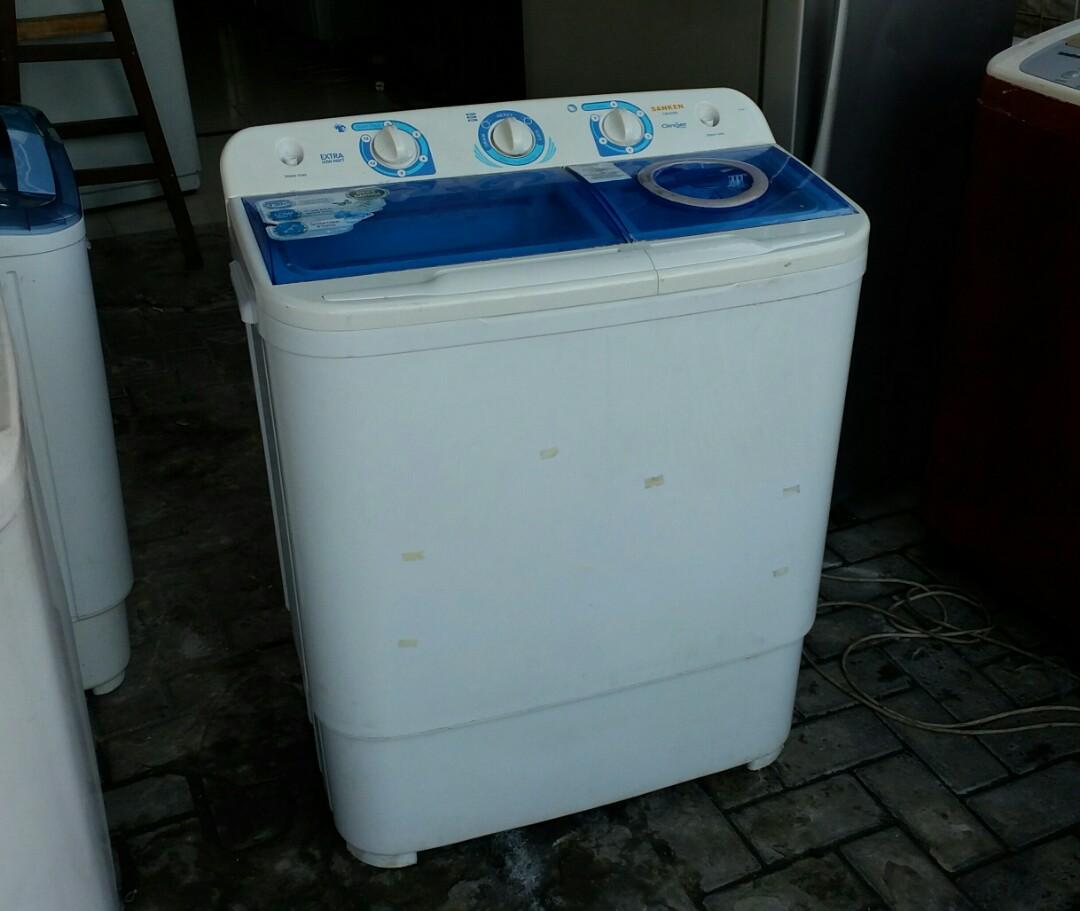 Mesin Cuci Sanken 2 Tabung Kondisi Bagus Model Baru Kitchen Appliances Di Carousell