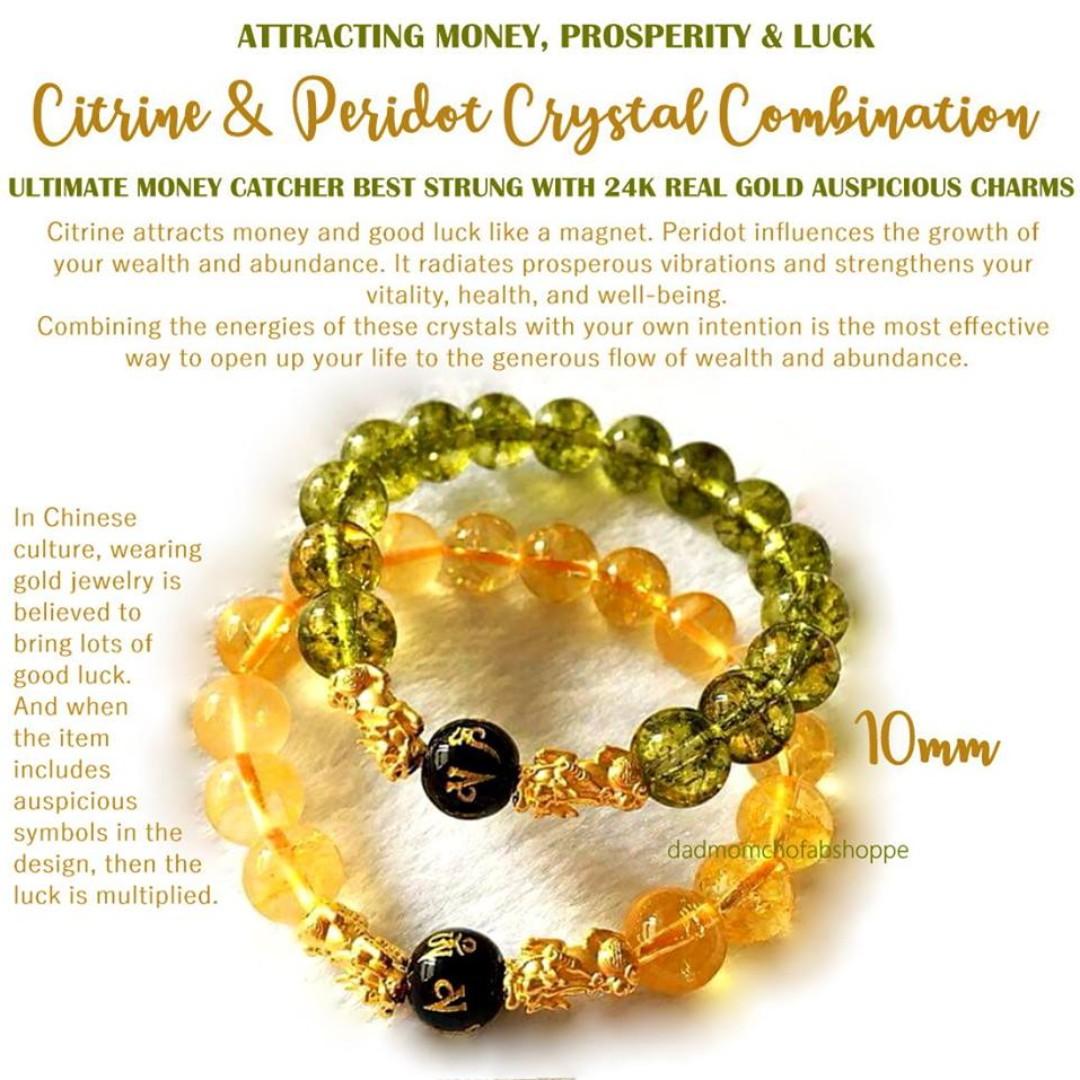 Money Catcher Citrine And Peridot Bracelet Stacking Strung W 24k Real Gold Double Pi Yao Luxury Sneakers Footwear On Carousell More than 153 dream catcher bracelet at pleasant prices up to 17 usd fast and free worldwide shipping! 24k real gold double pi yao luxury
