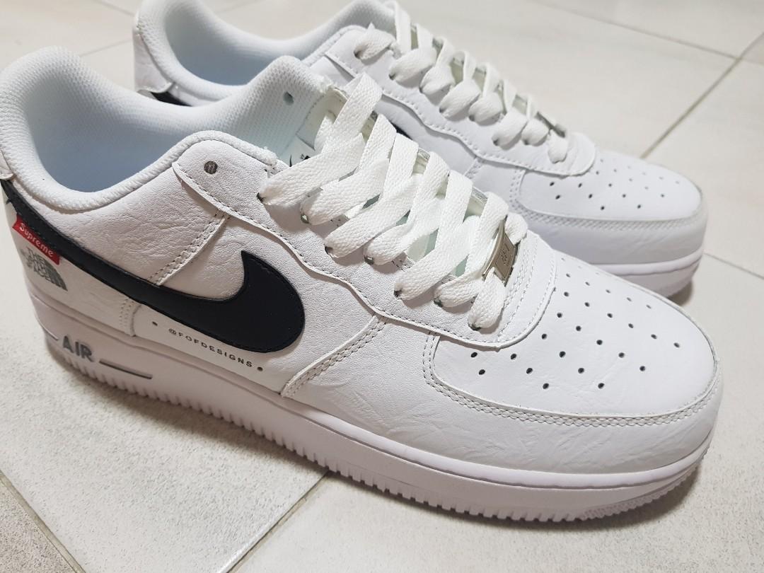 supreme north face nike air force 1