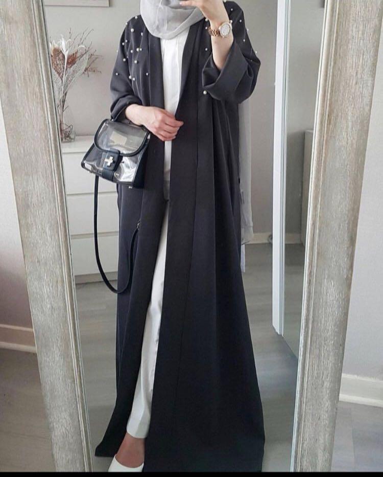 Pearl abaya kimono Women s Fashion Coats Jackets and Outerwear on Carousell