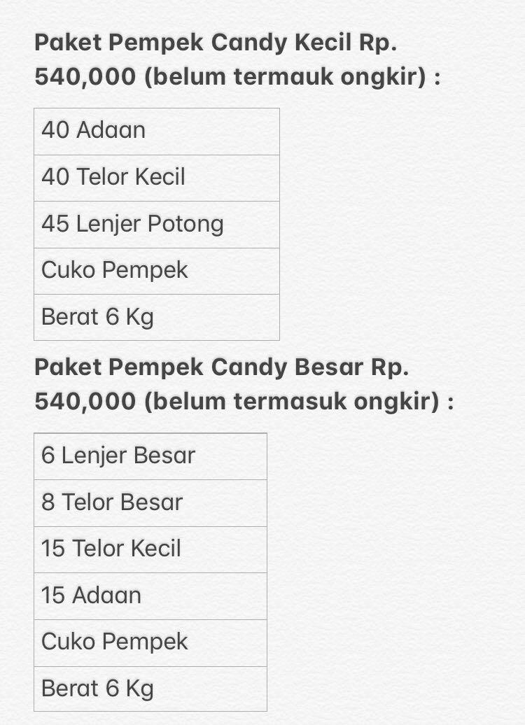 Pempek Candy Palembang Asli Makanan Minuman Makanan Instan Di Carousell