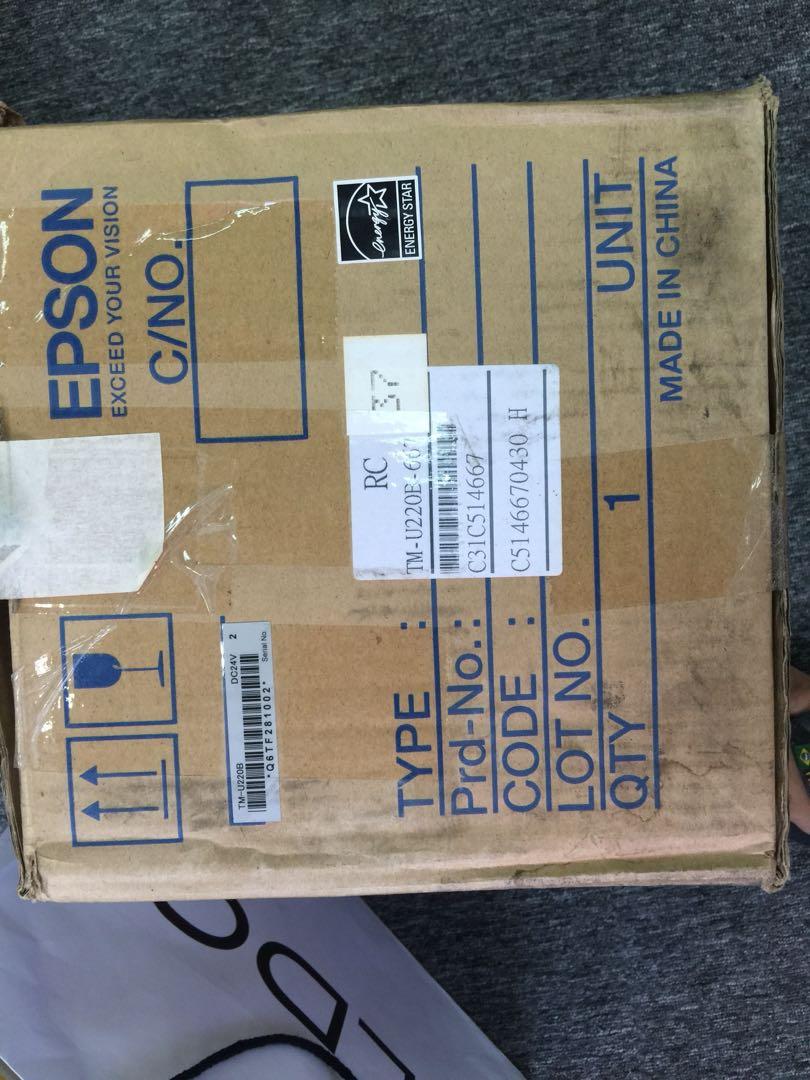 Receipt Printer (Category: Printers, Scanners & Copiers) located in Singapore. Submitted by jmayani26 (Listing ID 191547727, Image 2). Description: Epsom receipt printer Original Price: 550+ Selling: 40 dollars OBO rotating motor needs servicing .