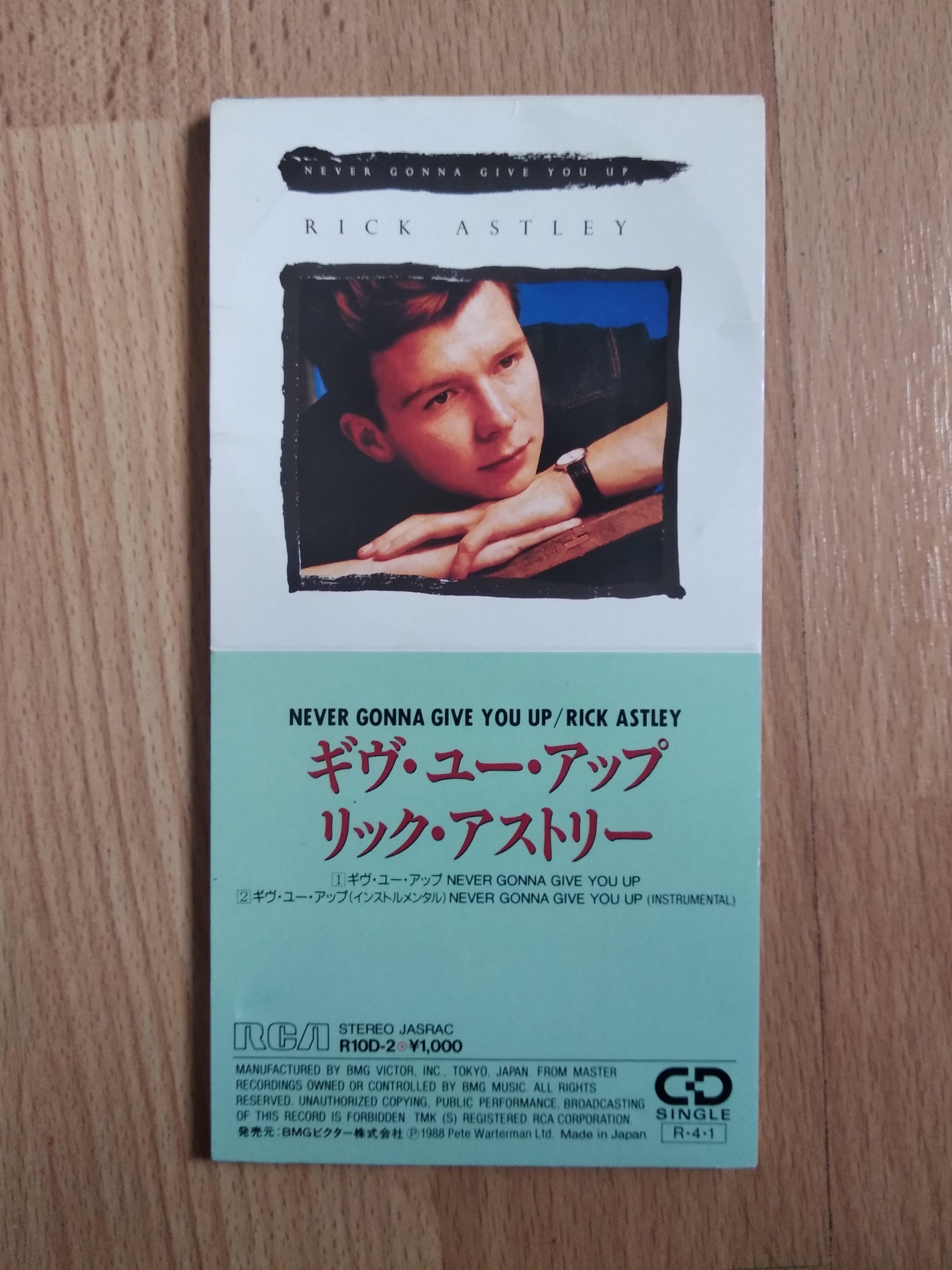 Rick Astley Never Gonna Give You Up Mini Cd Single Japan Hobbies Toys Music Media Cds Dvds On Carousell