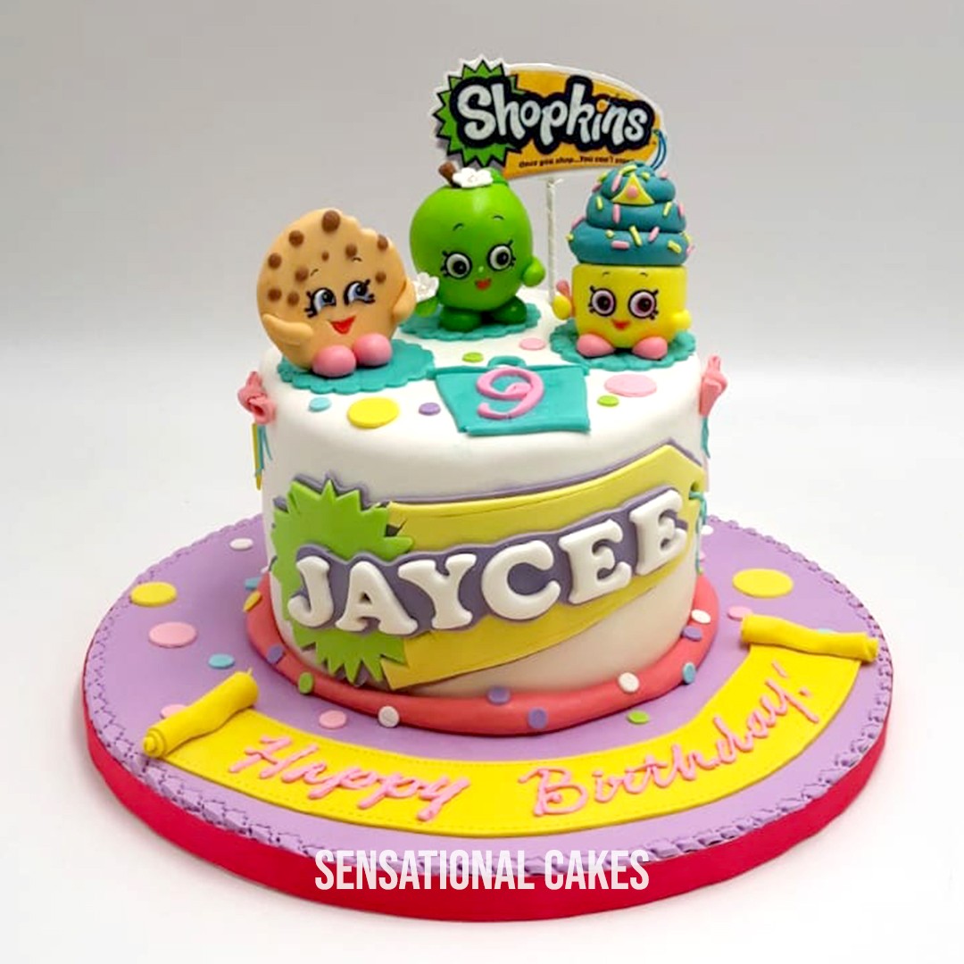 Shopkins 3d Sugarcrafted Characters For Girls Theme Cake