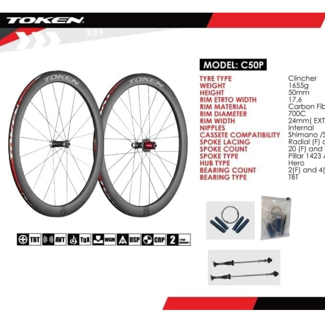 Token resolute c45r 700c carbon wheelset deals