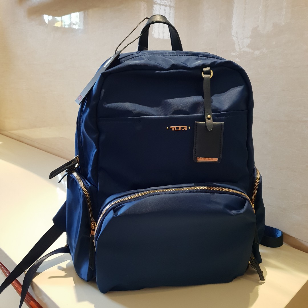 Tumi navy shop blue backpack