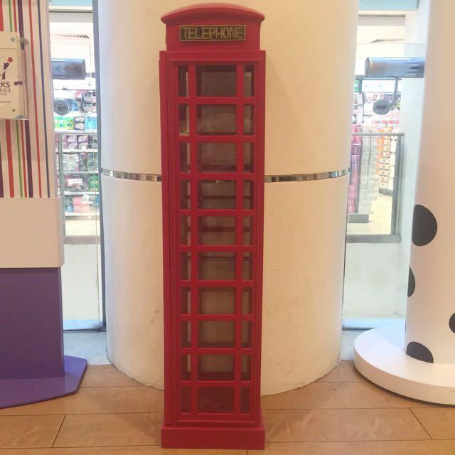 Uk London Telephone Booth Glass Display Cabinet Furniture