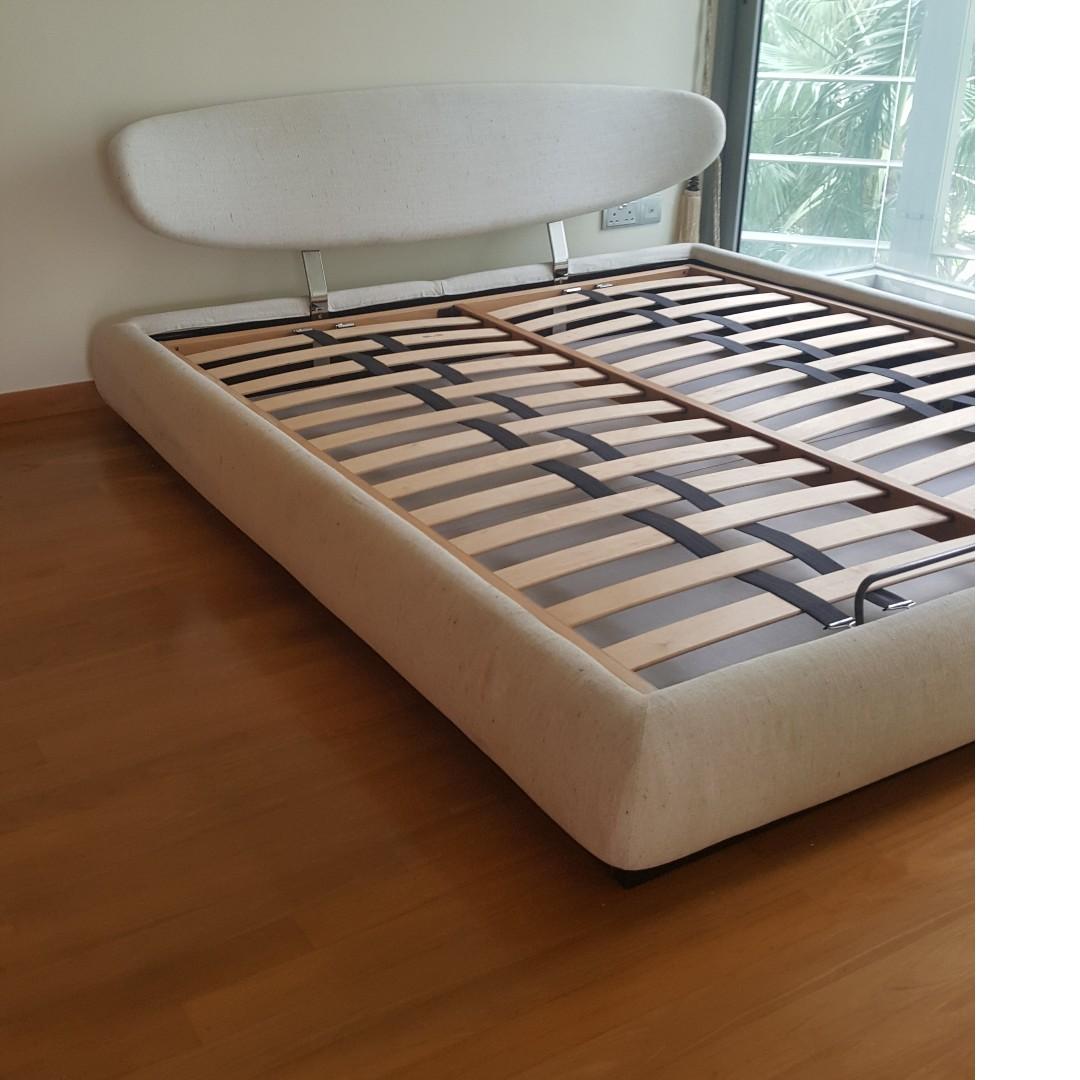 Used King size bed with storage, Furniture & Home Living, Furniture