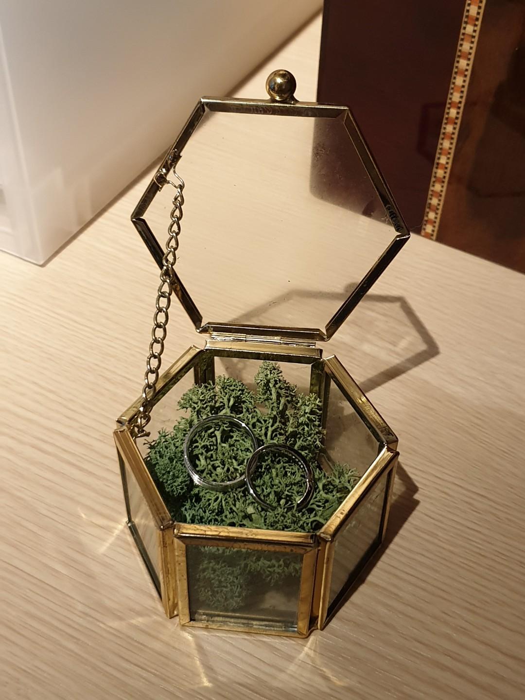 Wedding Rustic Decoration Geometric Ring Box Furniture Home