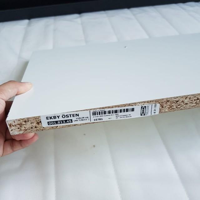 White Ikea Ekby Shelves 2 Brackets Furniture Shelves Drawers On Carousell